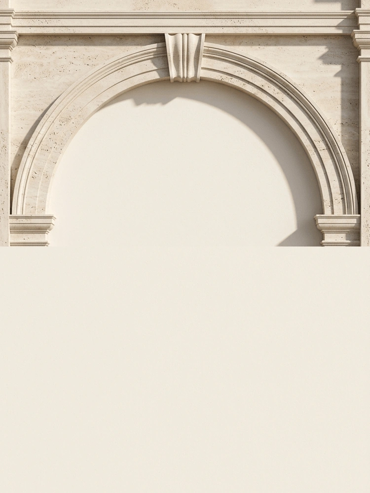 Travertine Arch — a free classic wedding invitation template on InviteDrop