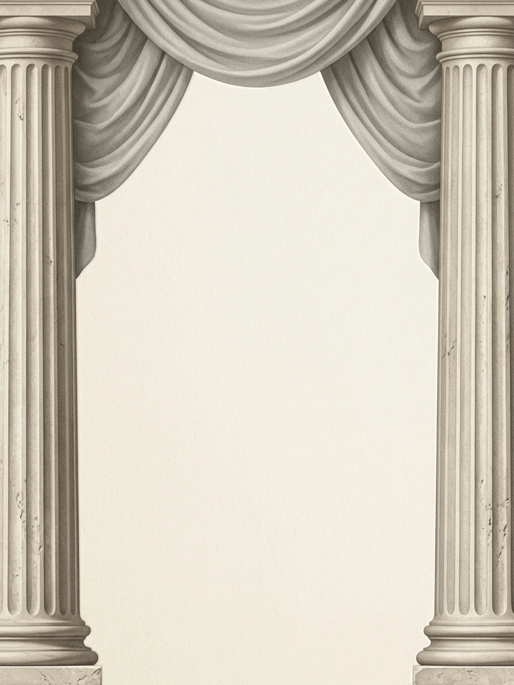 Colonnade — a free classic wedding invitation template on InviteDrop