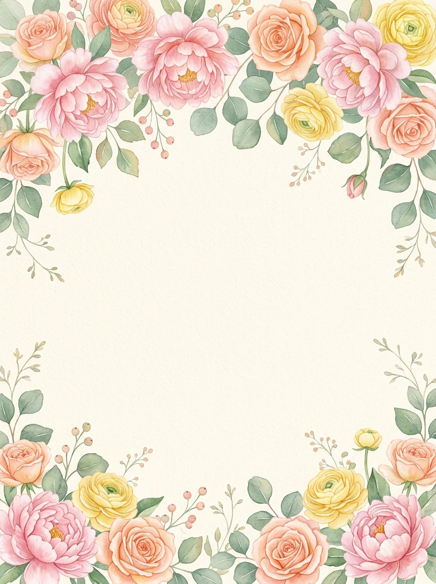 Brunch Floral rehearsal dinner invitation template