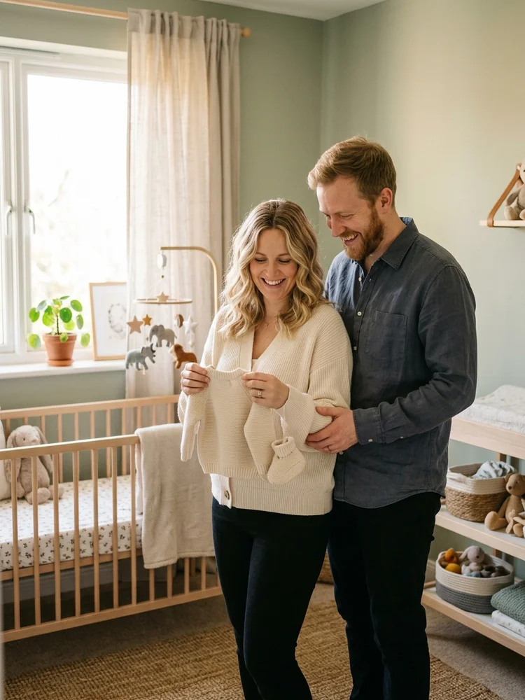 Top Script — a free elegant baby shower invitation template on InviteDrop