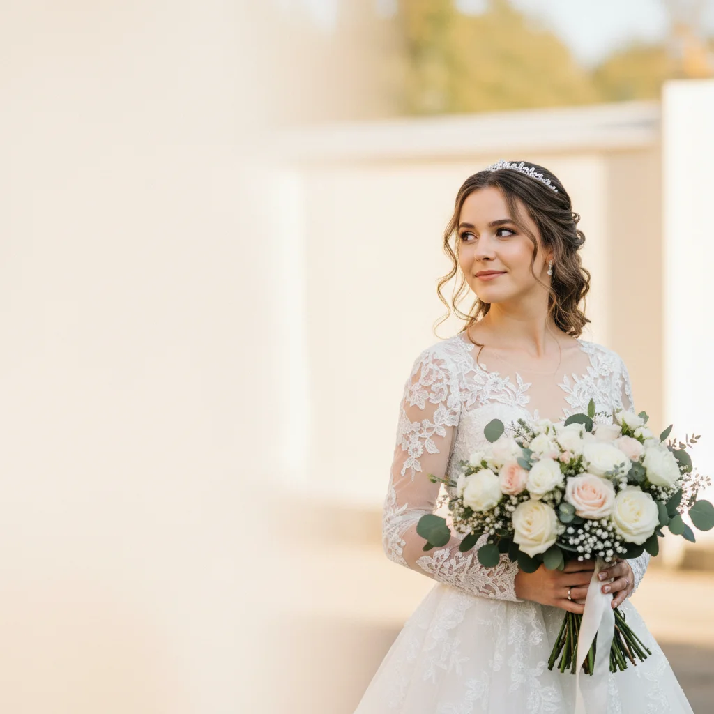Left Align — a free neutral wedding invitation template on InviteDrop