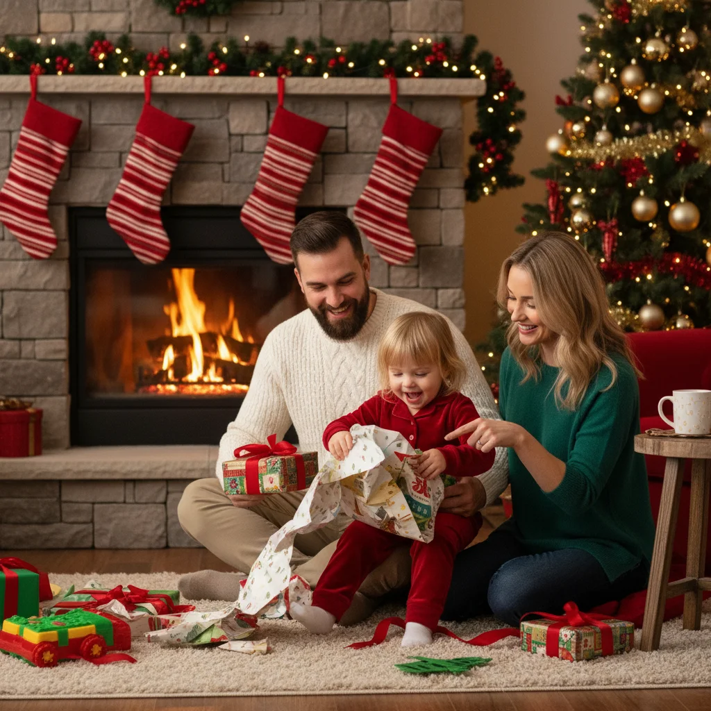 Merry & Bright Photo christmas invitation template
