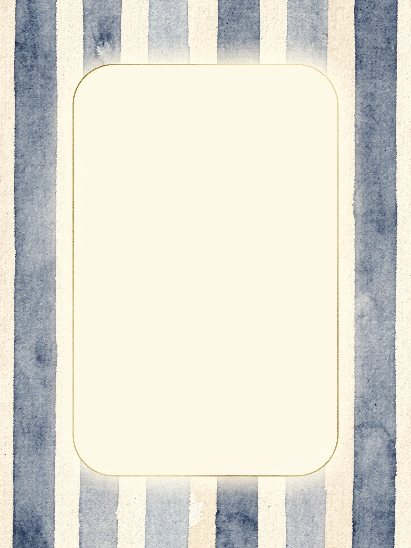Blue Ticking — a free minimalist baby shower invitation template on InviteDrop