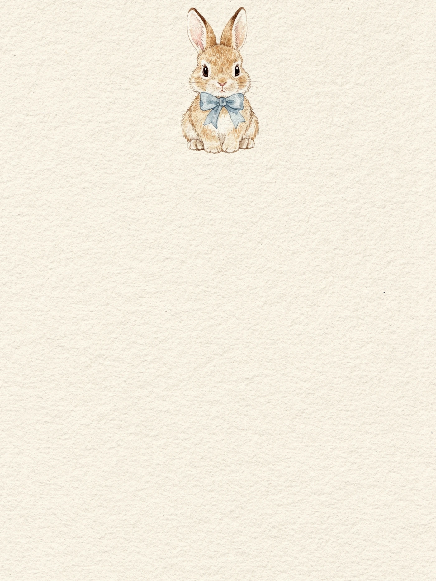 Bunny Bow — a free playful baby shower invitation template on InviteDrop