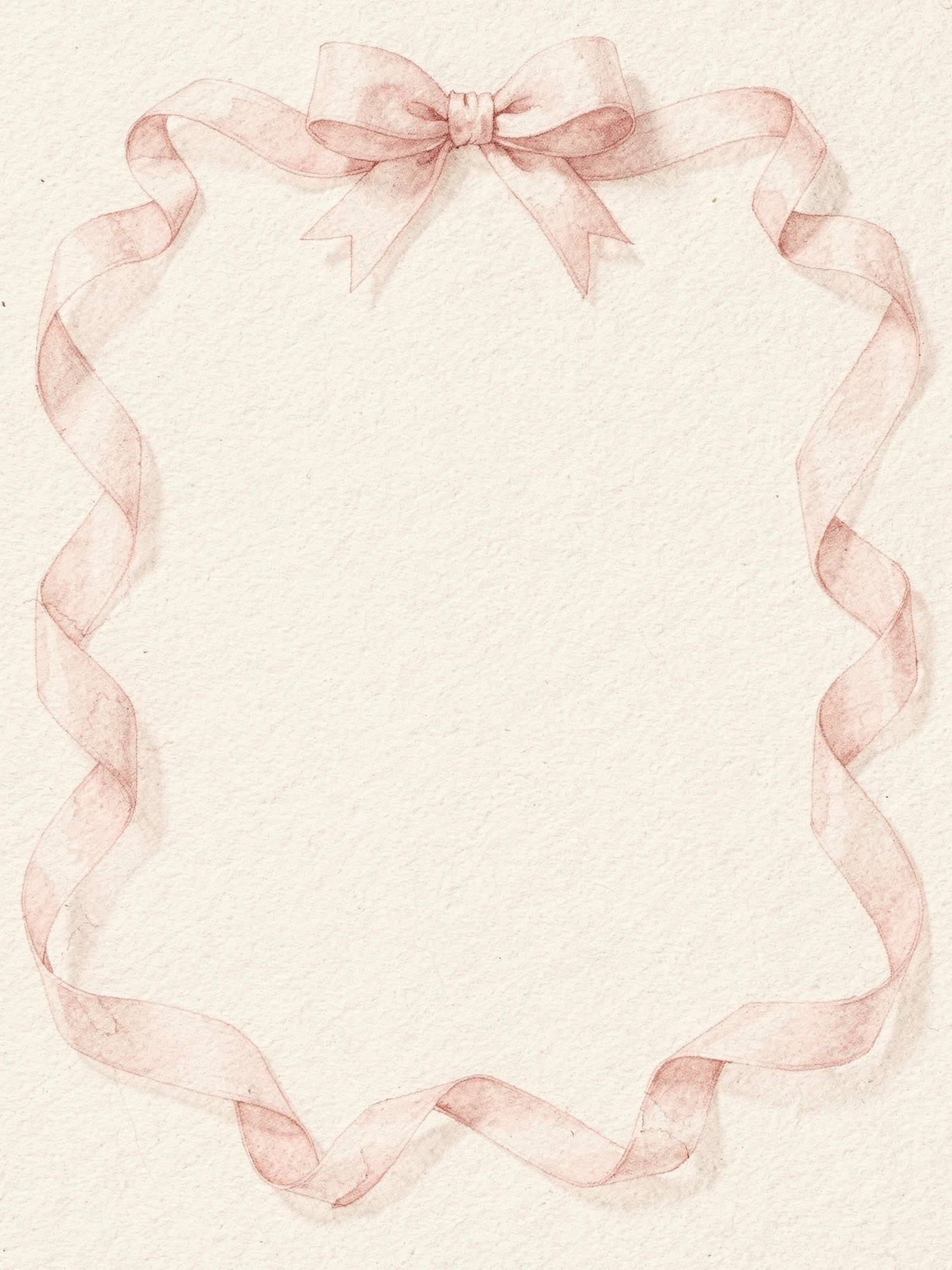 Blush Ribbon — a free elegant baby shower invitation template on InviteDrop
