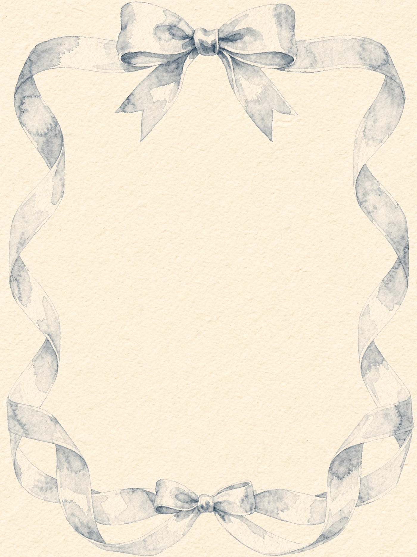 Blue Ribbon — a free elegant baby shower invitation template on InviteDrop