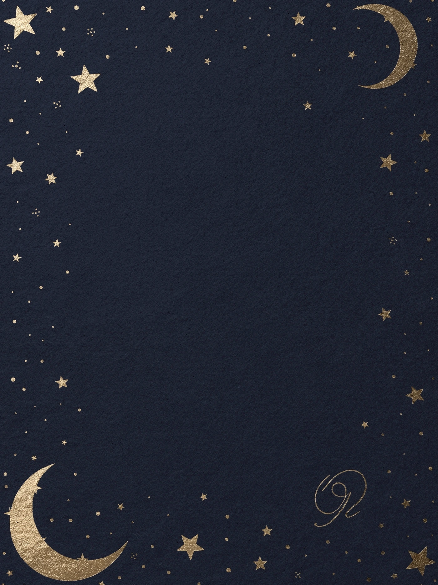 Gold Stars Navy — a free whimsical baby shower invitation template on InviteDrop