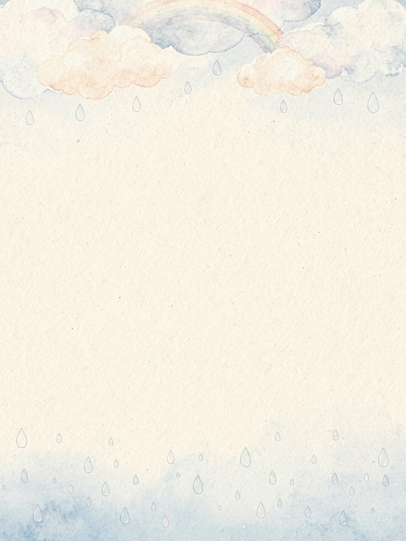 Clouds Rain — a free blue baby shower invitation template on InviteDrop