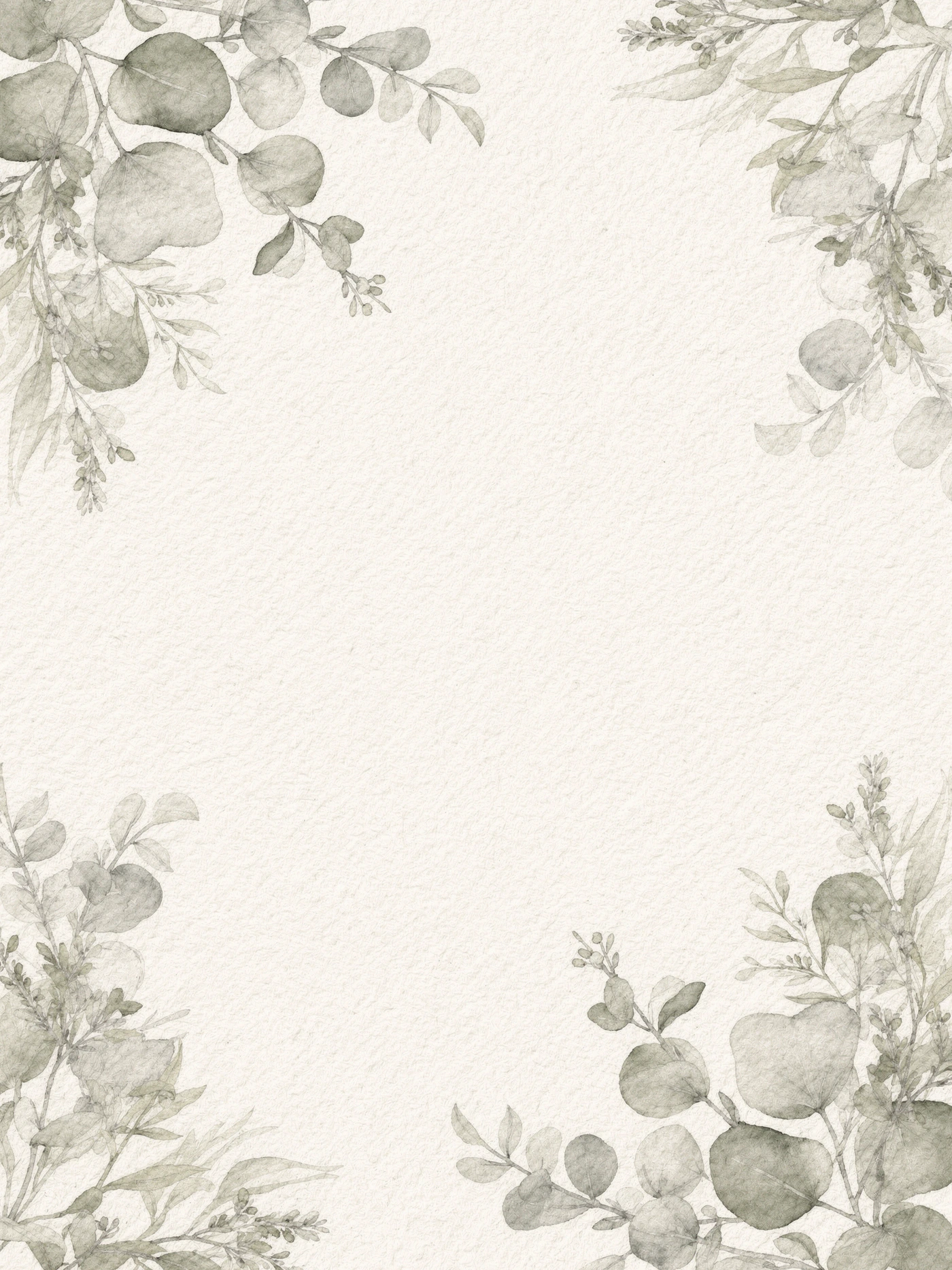 Eucalyptus Corners — a free elegant baby shower invitation template on InviteDrop