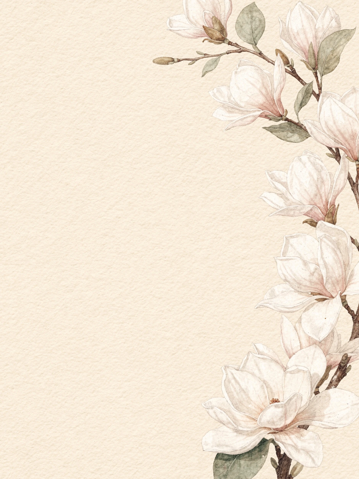 Magnolia — a free watercolor birthday invitation template on InviteDrop
