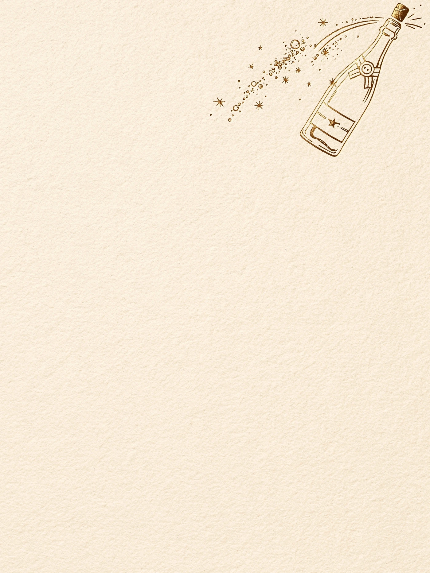 Champagne Pop — a free gold birthday invitation template on InviteDrop