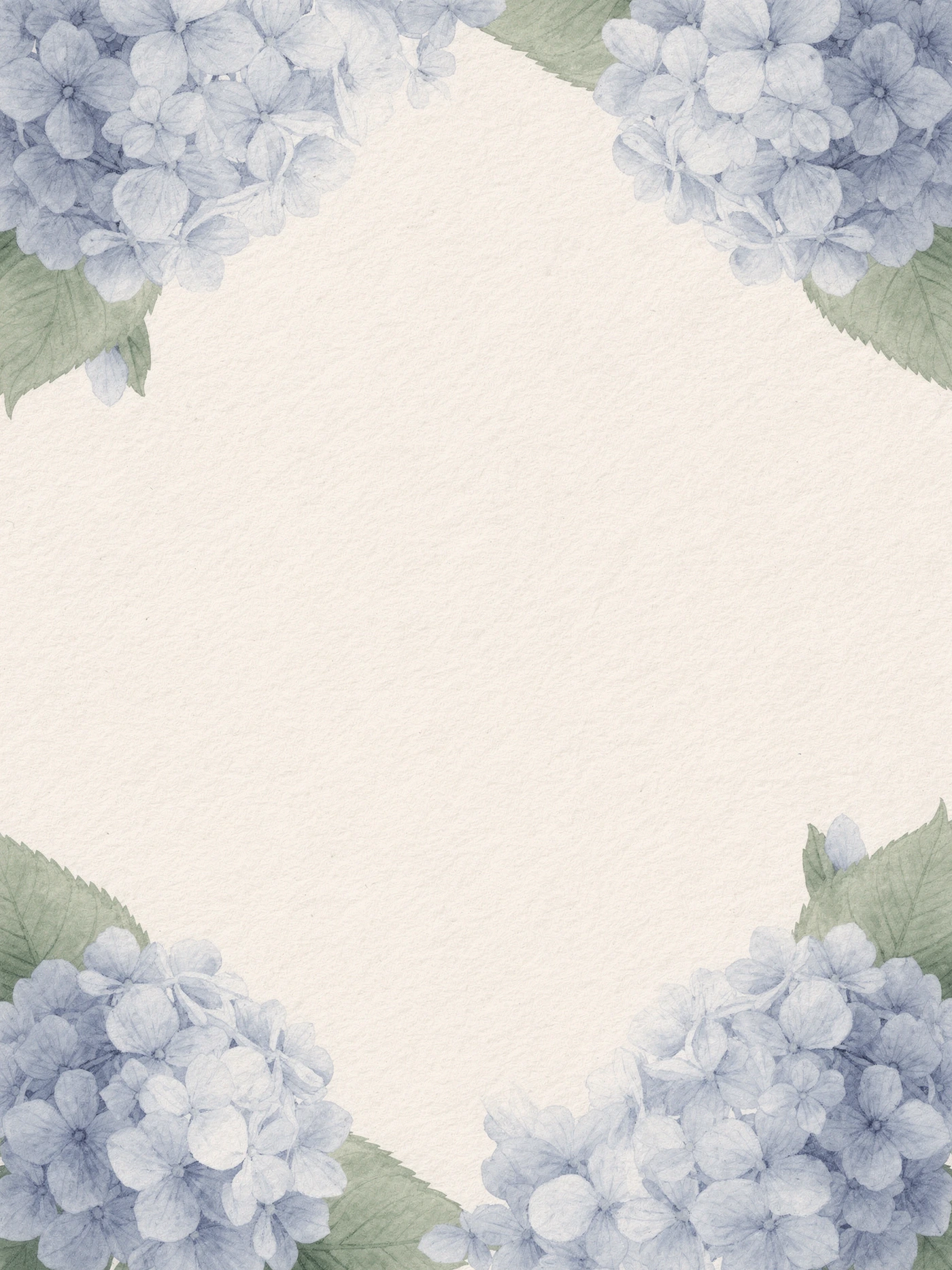 Blue Hydrangea — a free floral bridal shower invitation template on InviteDrop