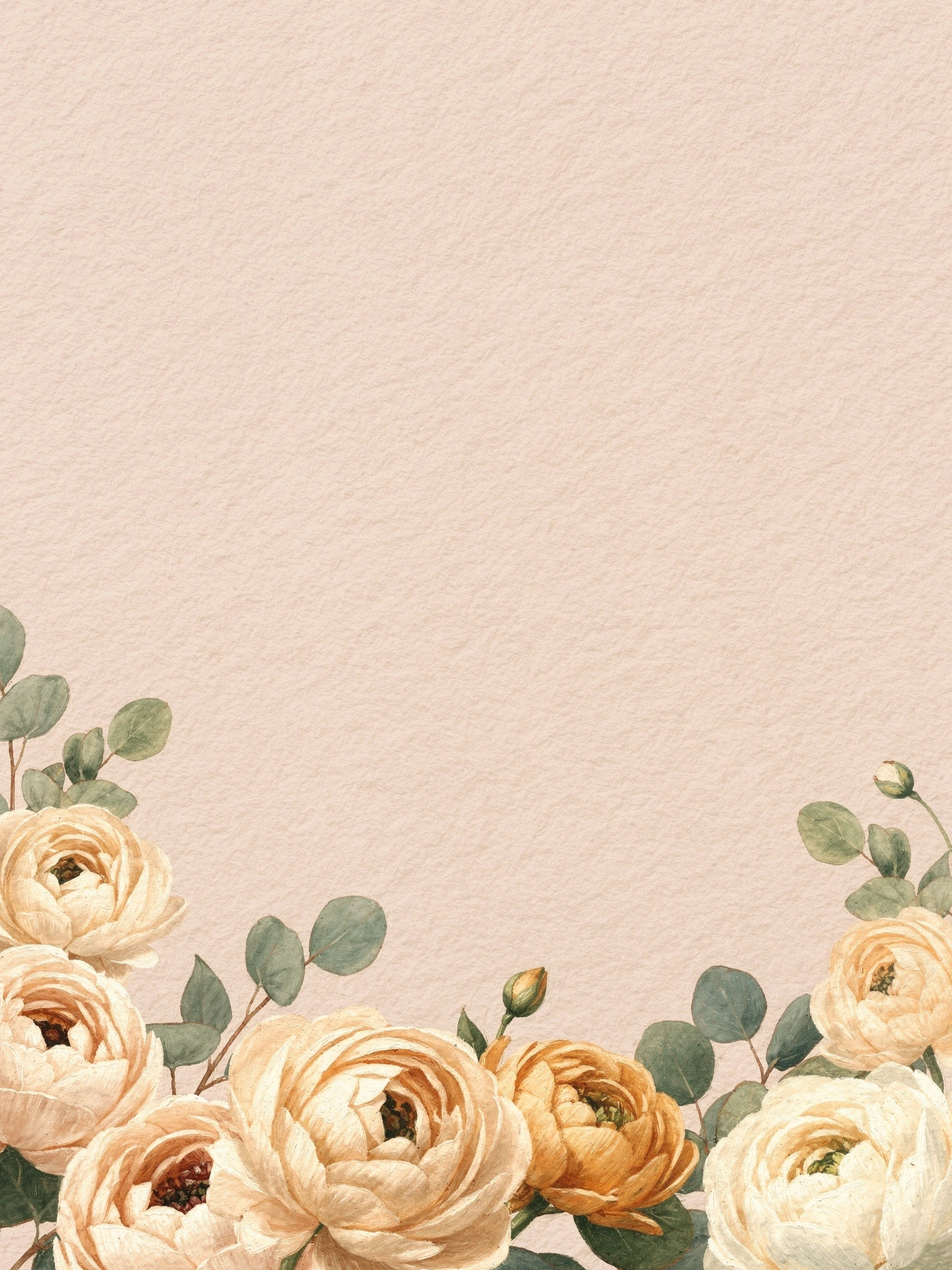 Ranunculus Cluster — a free floral bridal shower invitation template on InviteDrop