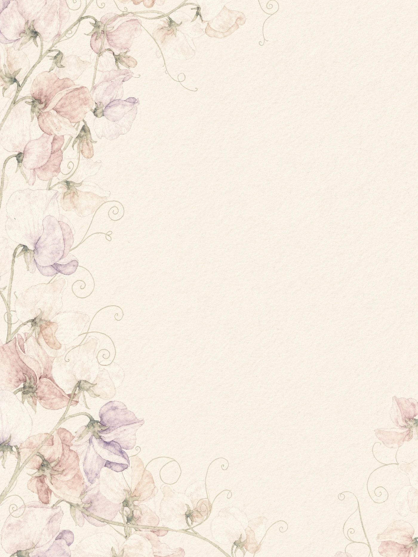 Sweet Pea — a free floral bridal shower invitation template on InviteDrop