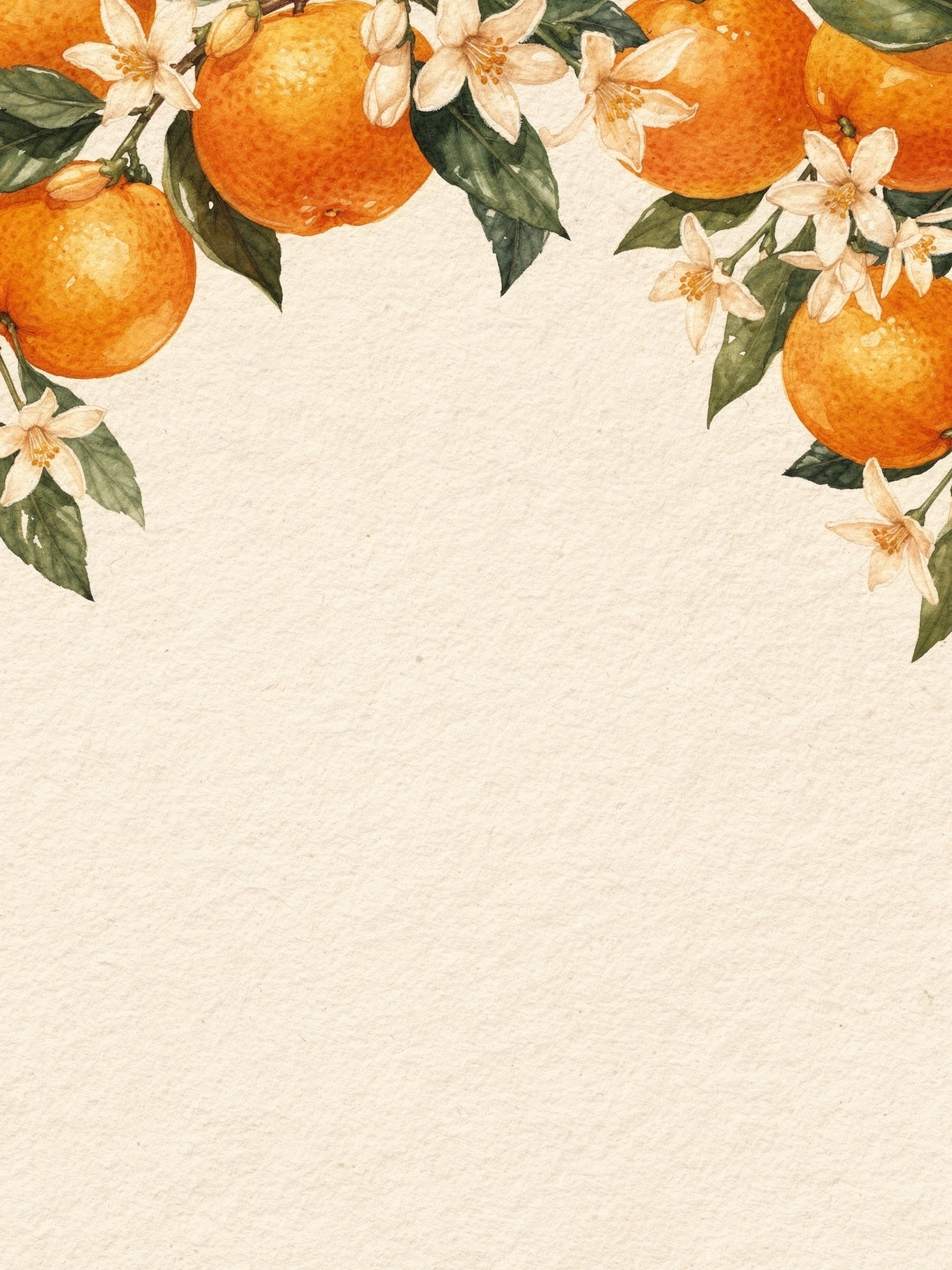 Orange Grove — a free botanical bridal shower invitation template on InviteDrop
