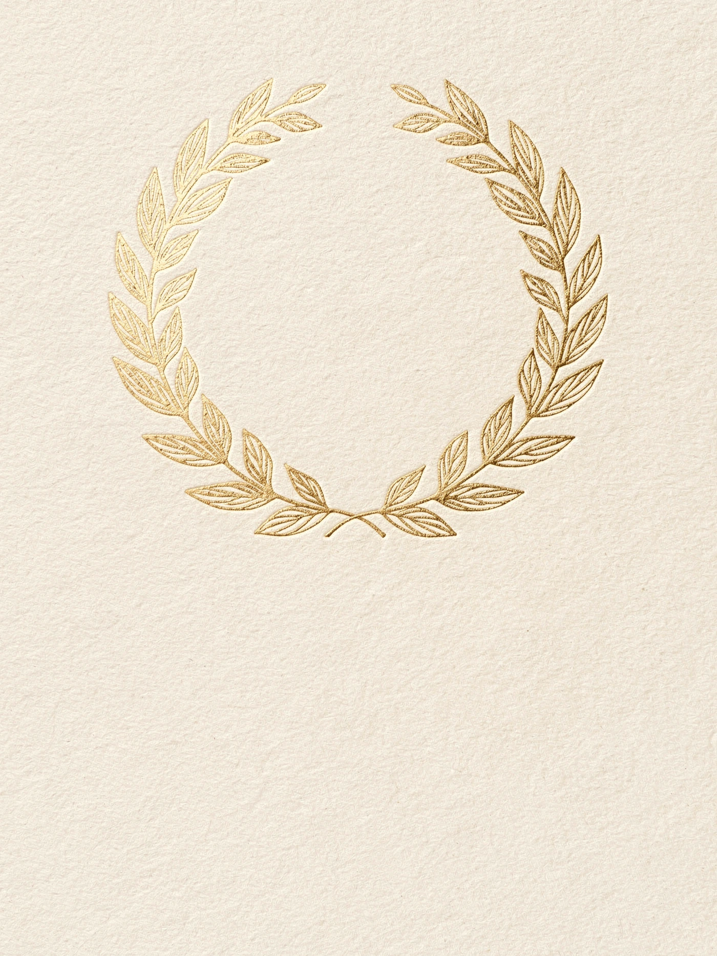 Gold Wreath — a free glamorous bridal shower invitation template on InviteDrop