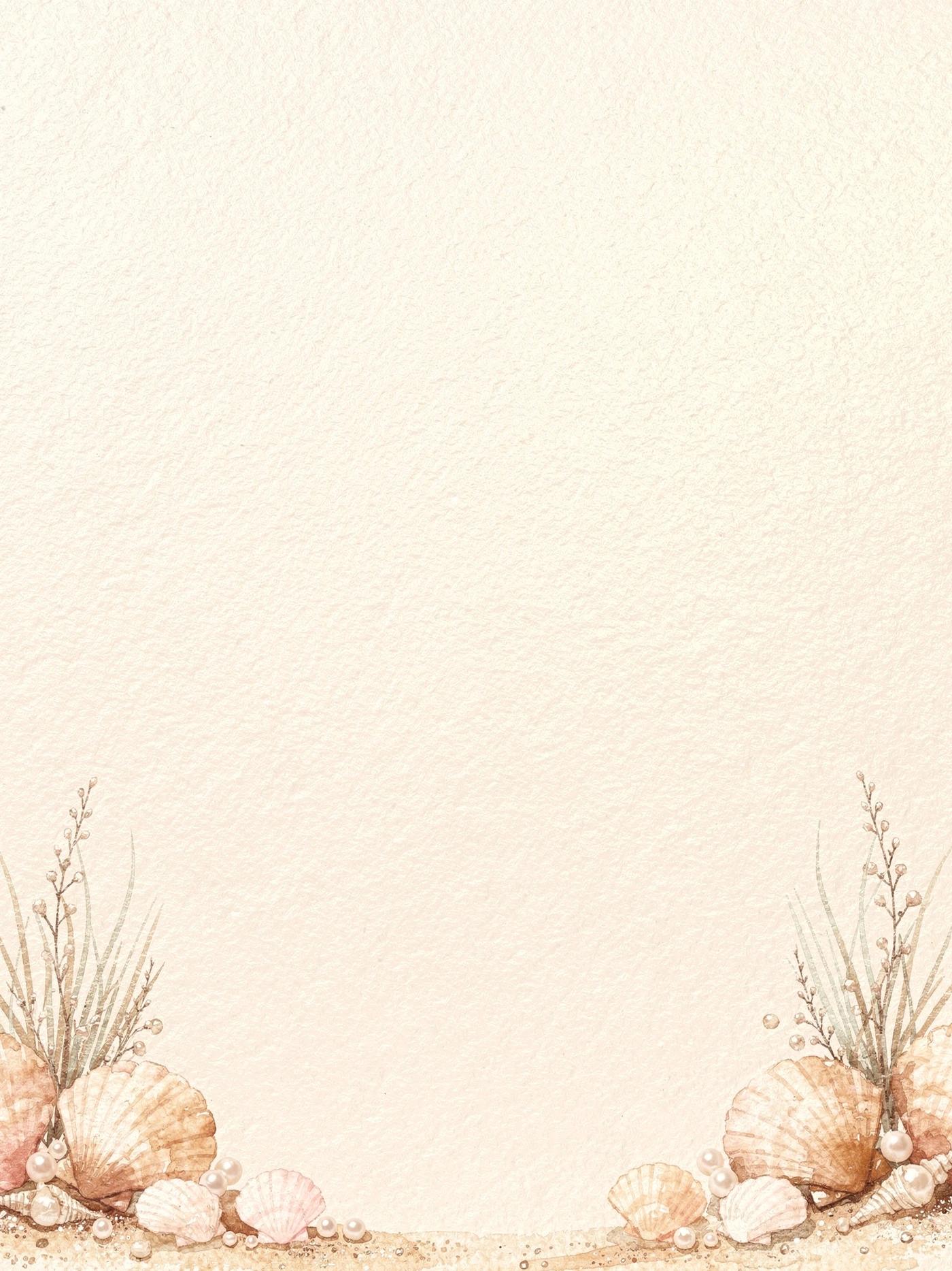 Pearl Shell — a free neutral bridal shower invitation template on InviteDrop