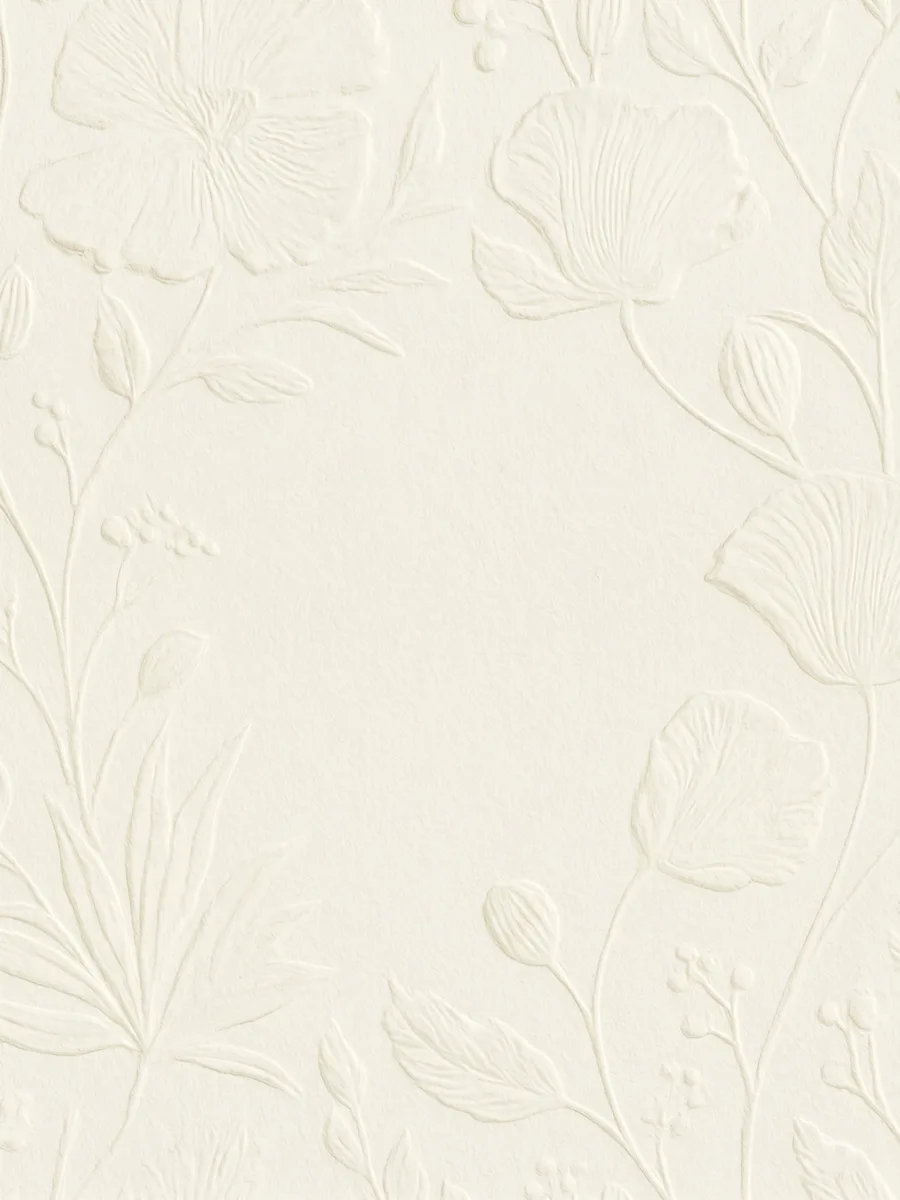 Pressed Poppy — a free save the date invitation template on InviteDrop